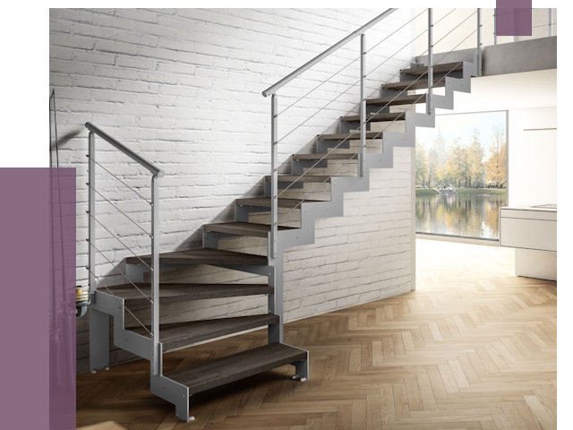 Г-образные лестницы под ключ в Муравленке от 38809 руб. | ПРОЛЁТ-Мрв