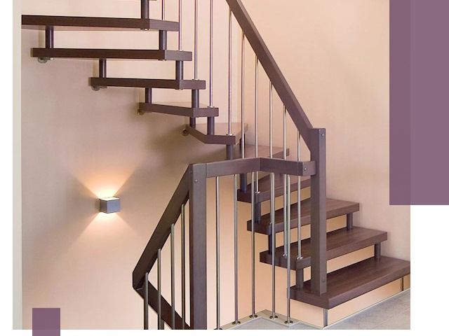 Изготовление лестниц на больцах в Муравленке под ключ