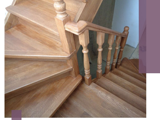 Дубовые лестницы под ключ в Муравленке: изготовление и монтаж