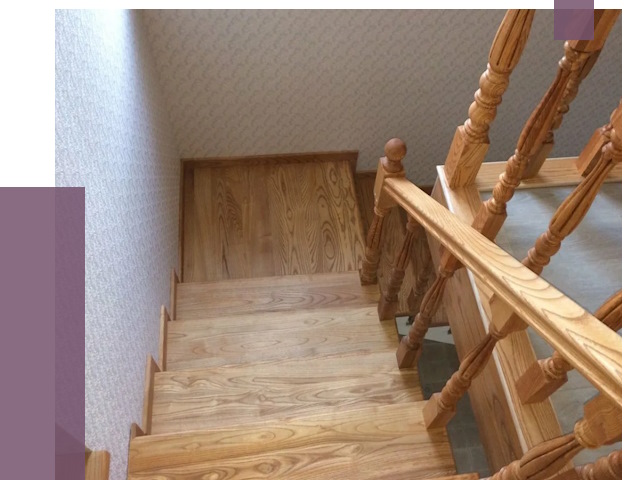 Сосновые лестницы в Муравленке под ключ от 8458 руб.  | ПРОЛЁТ-Мрв