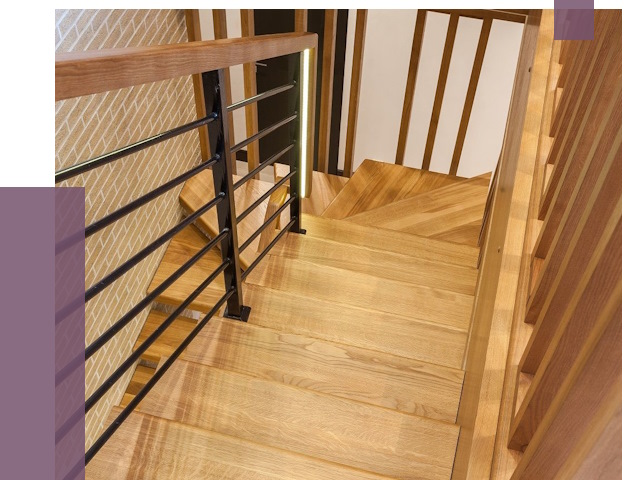 Лестницы из ясеня в Муравленке под ключ от 10492 руб. 