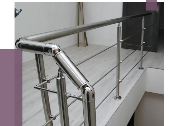 Перила из нержавеющей стали в Муравленке от 9421 руб. под ключ | ПРОЛЁТ-Мрв