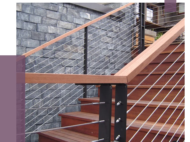 Тросовые перила под ключ в Муравленке от 8137 руб. 