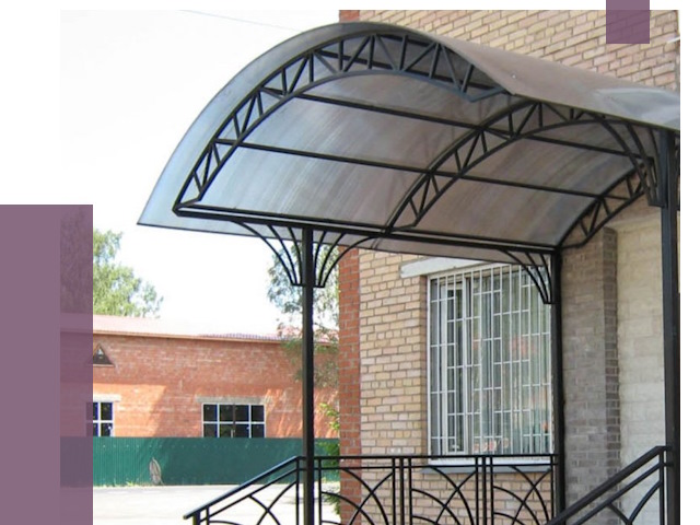 Металлические навесы и козырьки в Муравленке от 13383 руб.