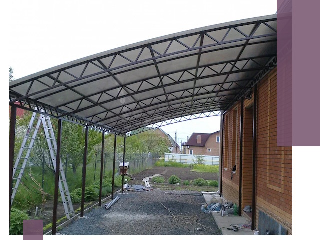 Профессиональный монтаж навесов под ключ в Муравленке