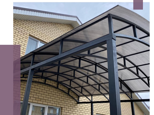 Монтаж козырьков в Муравленке от 12044 руб. | ПРОЛЁТ-Мрв