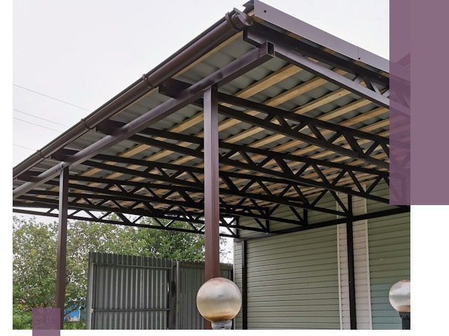 Навесы под ключ в Муравленке: изготовление, монтаж и гарантия