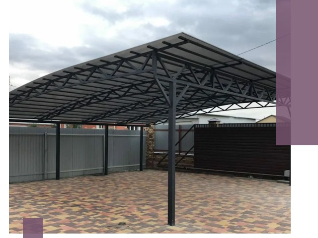 Недорогие навесы под ключ в Муравленке — изготовление и монтаж