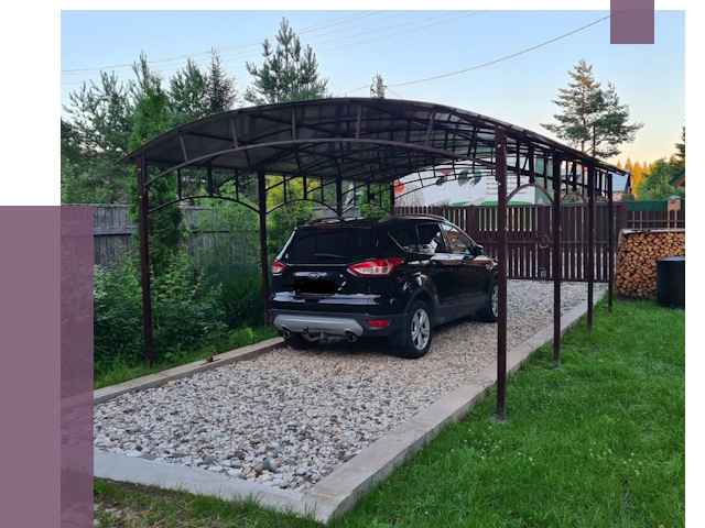 Навесы для автомобиля в Муравленке от 13757 руб.  | ПРОЛЁТ-Мрв
