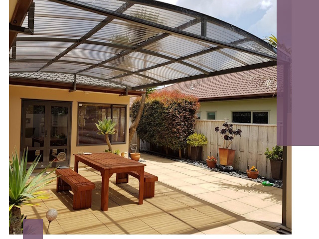 Навесы во двор под ключ в Муравленке — изготовление и монтаж