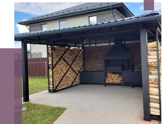 Навесы для барбекю в Муравленке от 13329 руб. под ключ | ПРОЛЁТ-Мрв