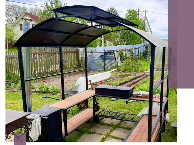 Навесы для барбекю в Муравленке: изготовление, монтаж и демонтаж