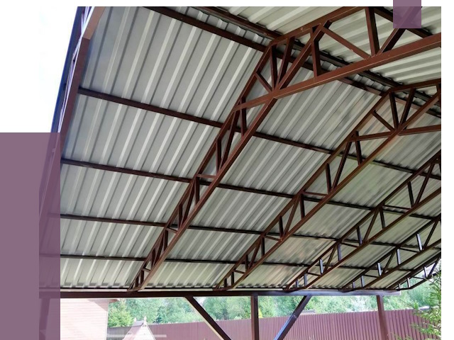 Навесы из профнастила в Муравленке от 7708 руб. | ПРОЛЁТ-Мрв