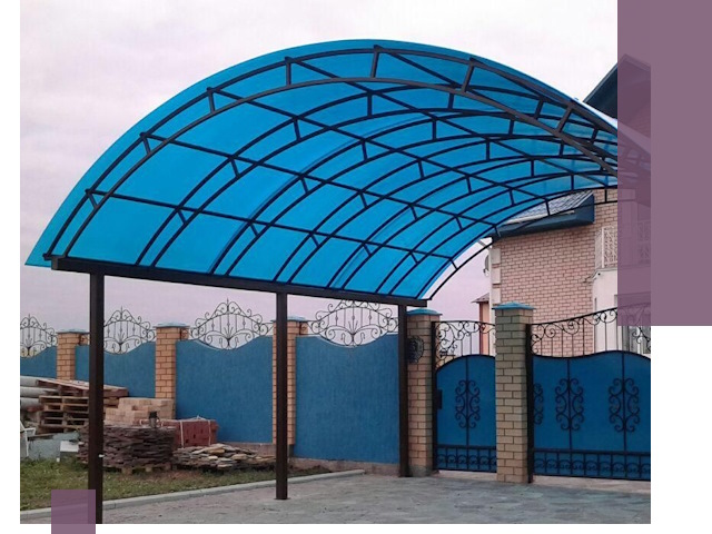 Арочные навесы под ключ в Муравленке — изготовление и монтаж