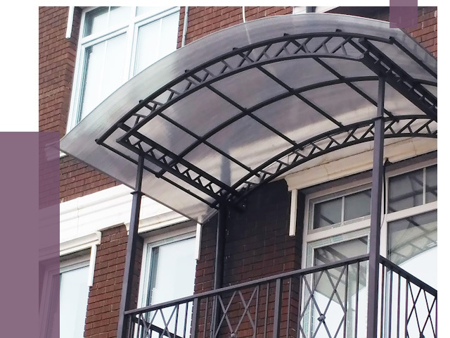 Козырьки над балконом в Муравленке от 9047 руб.  | ПРОЛЁТ-Мрв