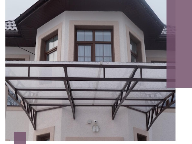 Козырьки из поликарбоната под ключ в Муравленке