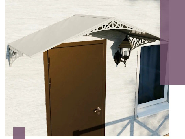 Металлические козырьки на входы и террасы в Муравленке