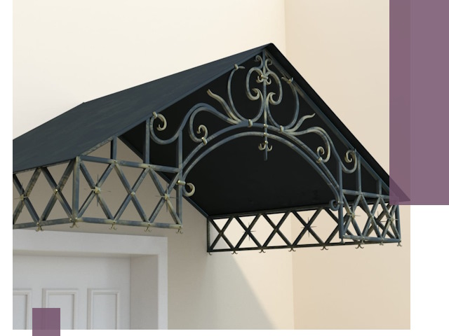 Двускатные металлические козырьки под ключ в Муравленке