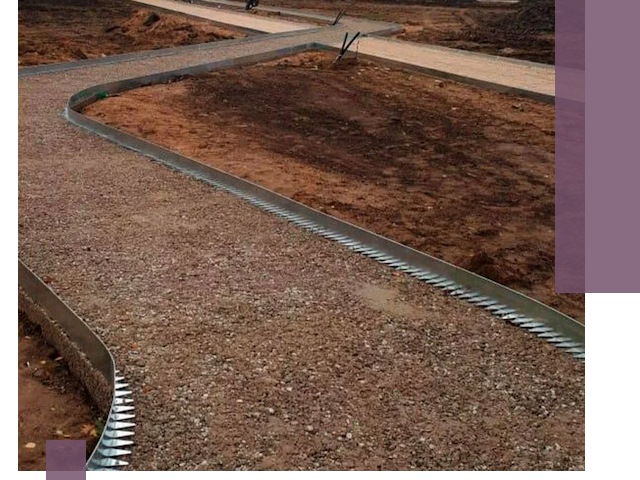 Металлические бордюры под ключ в Муравленке — изготовление и монтаж