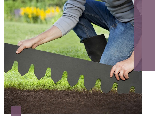 Металлические бордюры для газона в Муравленке — изготовление и монтаж