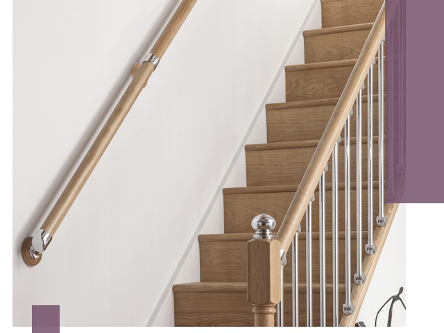 Пристенные поручни из стали и нержавейки под монтаж в Муравленке